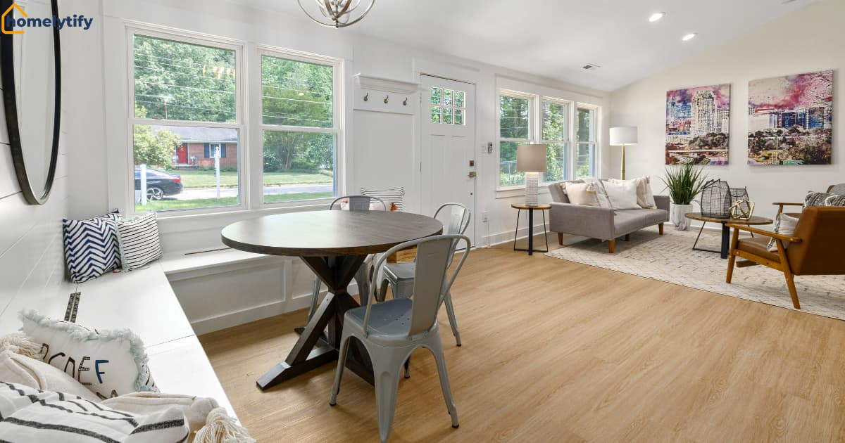 how to organize your home step by step with clean open living and dining space