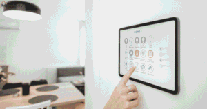 Smart home control panel showing how smart homes make life easier through automated lighting and connected devices 