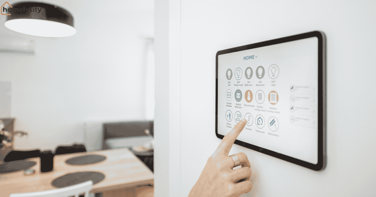 Smart home control panel showing how smart homes make life easier through automated lighting and connected devices 