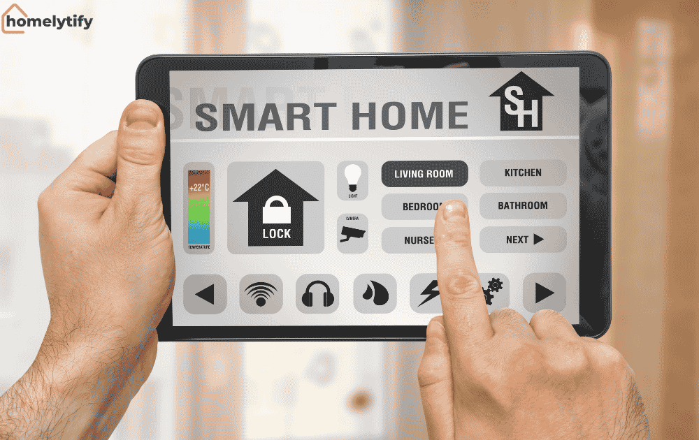 Tablet displaying a smart home dashboard that helps explain what a smart home actually means with connected home controls and automation